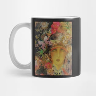 CHINTZ FLORAL FLAPPER ART DECO COLLAGE POSTER PRINT Mug